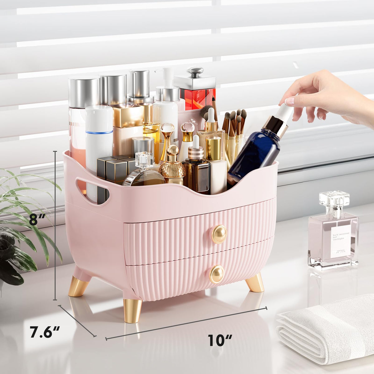 YGJT makeup organizer drawer 1 stores brushes and tools