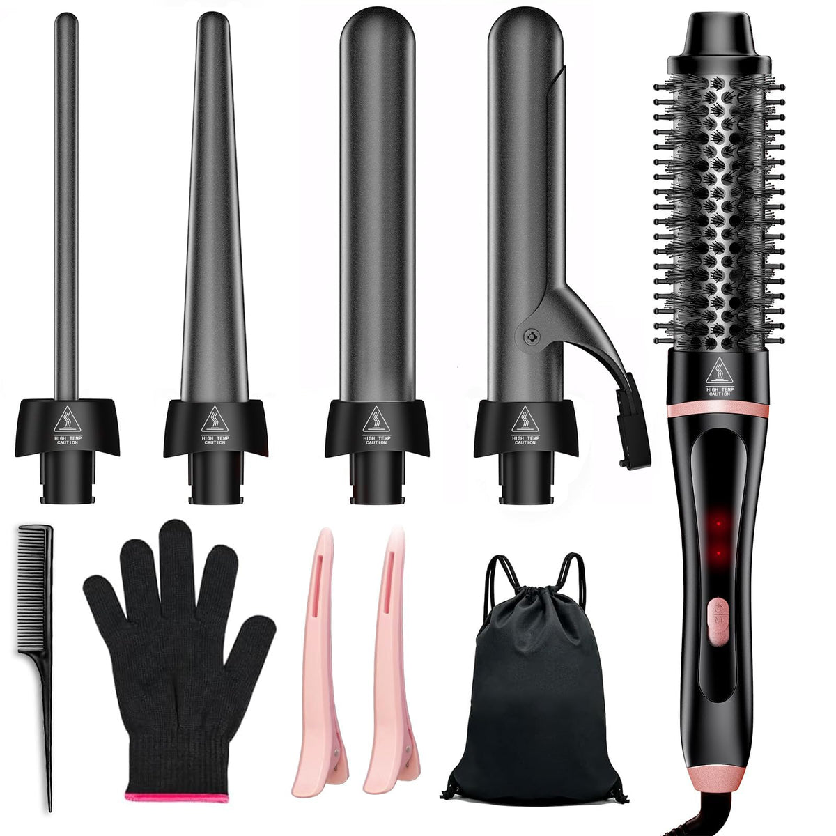 YGOVVK 5-in-1 curling iron for fast heat up and quick styling