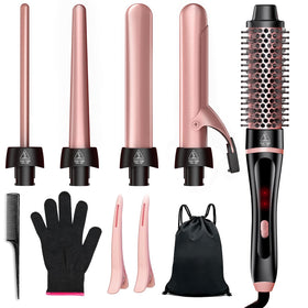 YGOVVK 5in1 curling iron kit with ceramic barrels for versatile styling options