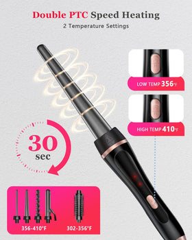 YGOVVK clamp-free wand for natural-looking curls