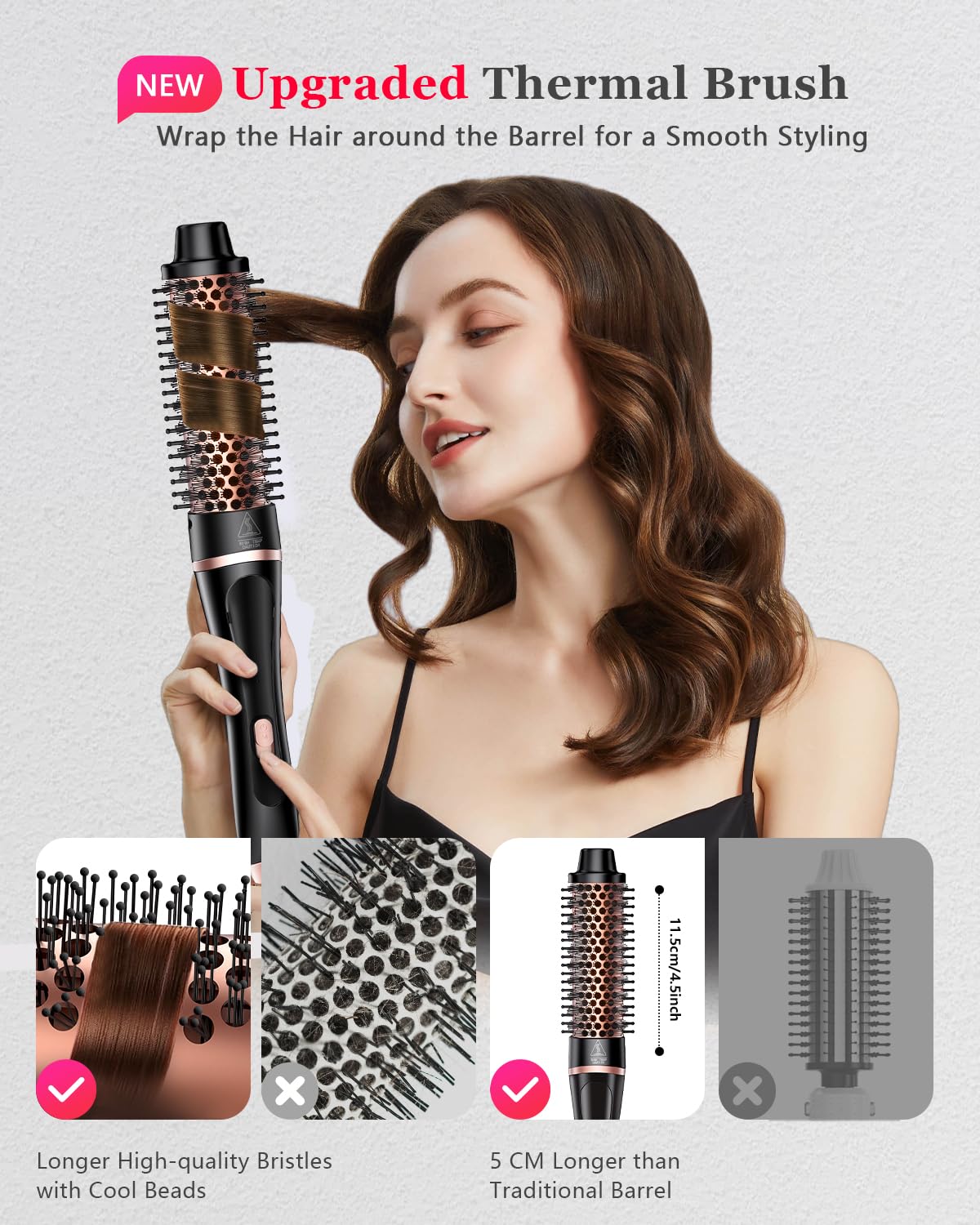 YGOVVK 30-second heat with adjustable temperatures protects hair while styling