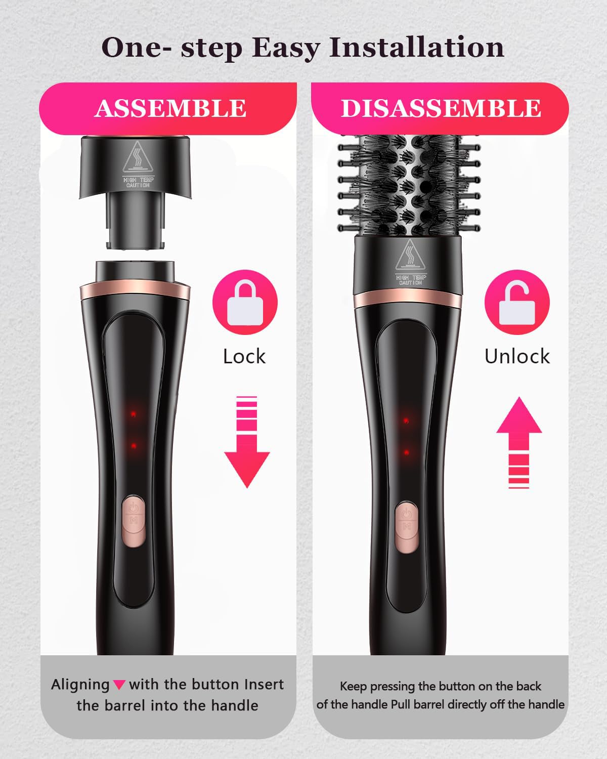 YGOVVK salon-quality blowout at home with ceramic bristles
