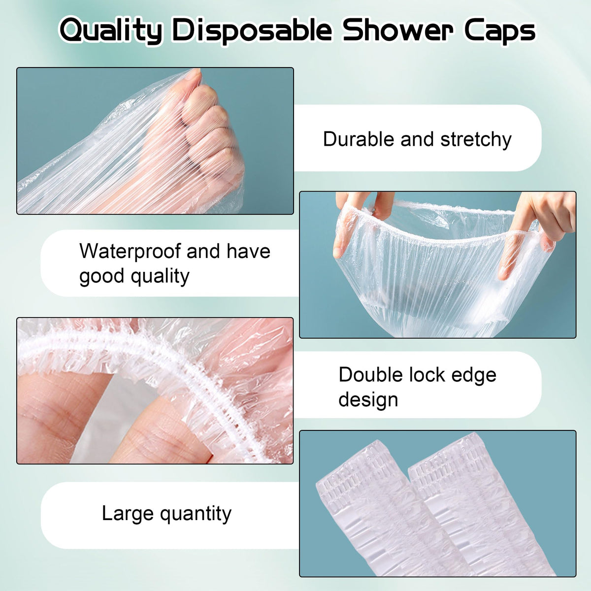 YGQQOY shower cap used as a bowl cover for quick kitchen tasks.