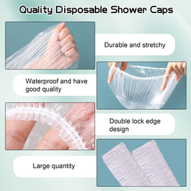 YGQQOY shower cap used as a bowl cover for quick kitchen tasks.
