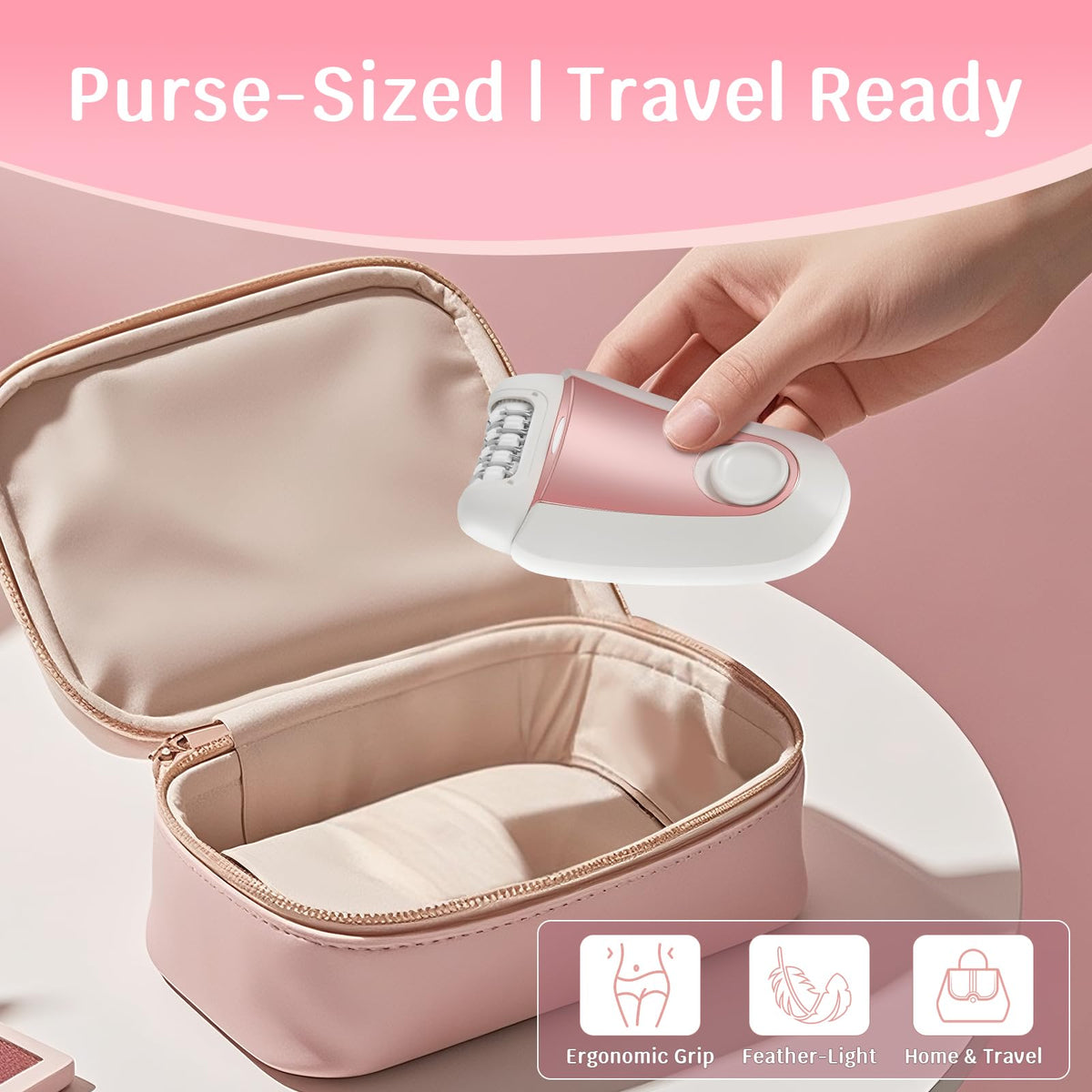 YHC Epilator complete kit with shaver head and USB cable.