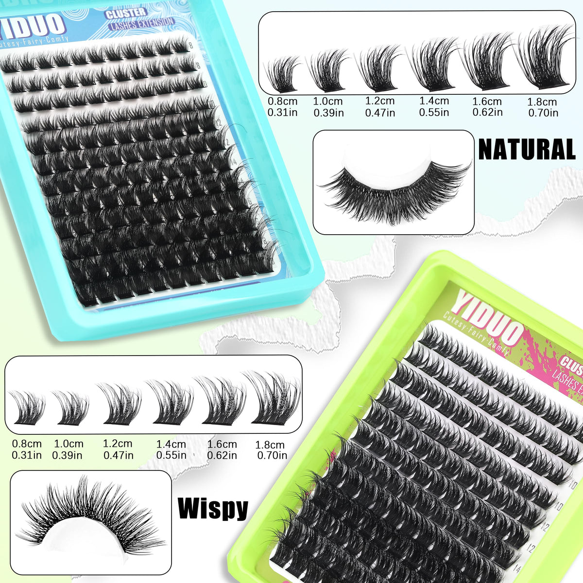 YIDUO 3 Styles Kit Manga lashes with balanced length and definition
