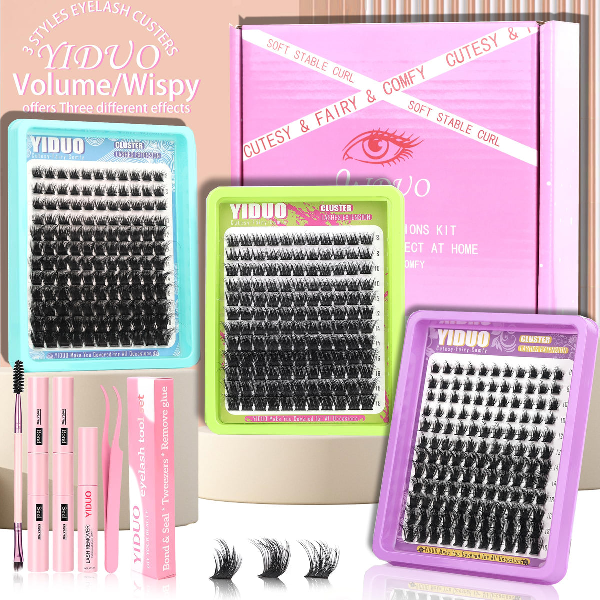 YIDUO Packaging image showing 3-style kit contents