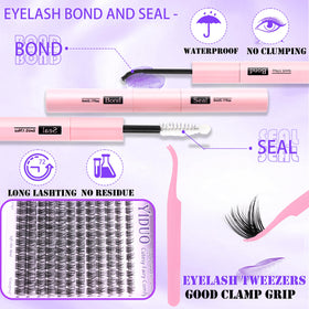 YIDUO 432pcs cluster lashes for versatile, repeatable looks