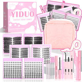 YIDUO 6-styles lash kit front view in a compact case for travel