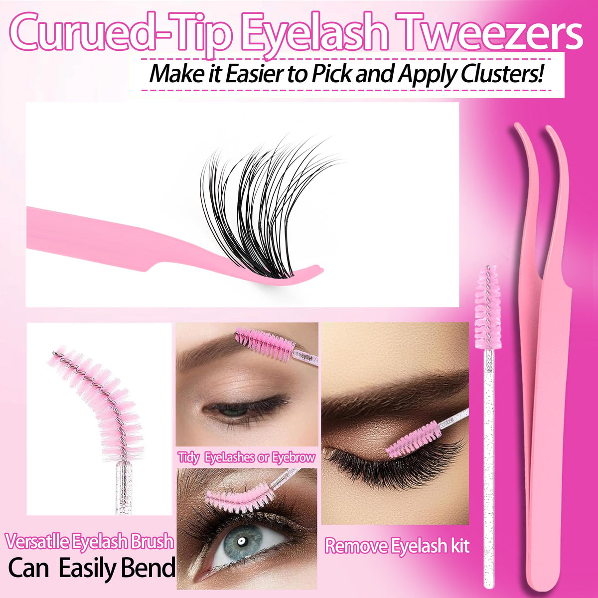 YIDUO all-in-one kit design for convenient at-home lash styling.