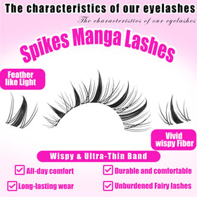 YIDUO cluster lashes with Volume, Mega, Full, Manga, Cat-Eye styles for versatile looks