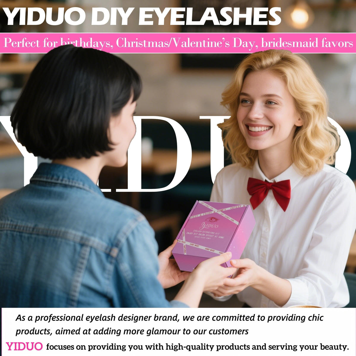 YIDUO Dual-head brush for lashes and brows detailing