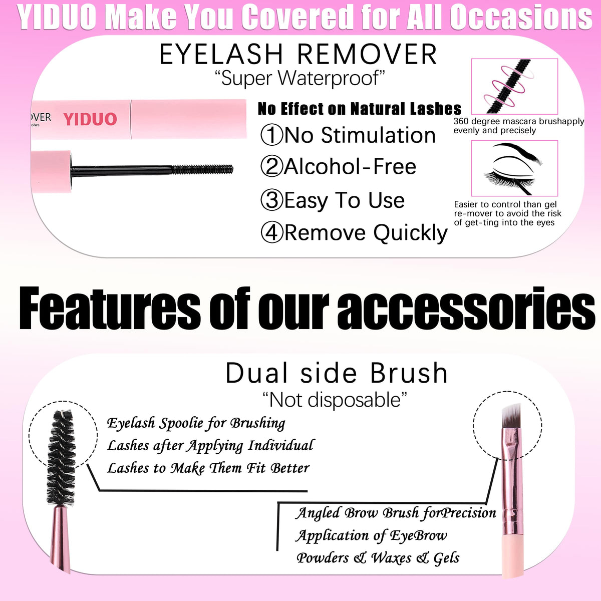 YIDUO Eyelash tweezers for precise application