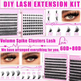 YIDUO 6 styles lash clusters displayed for versatile daily looks.