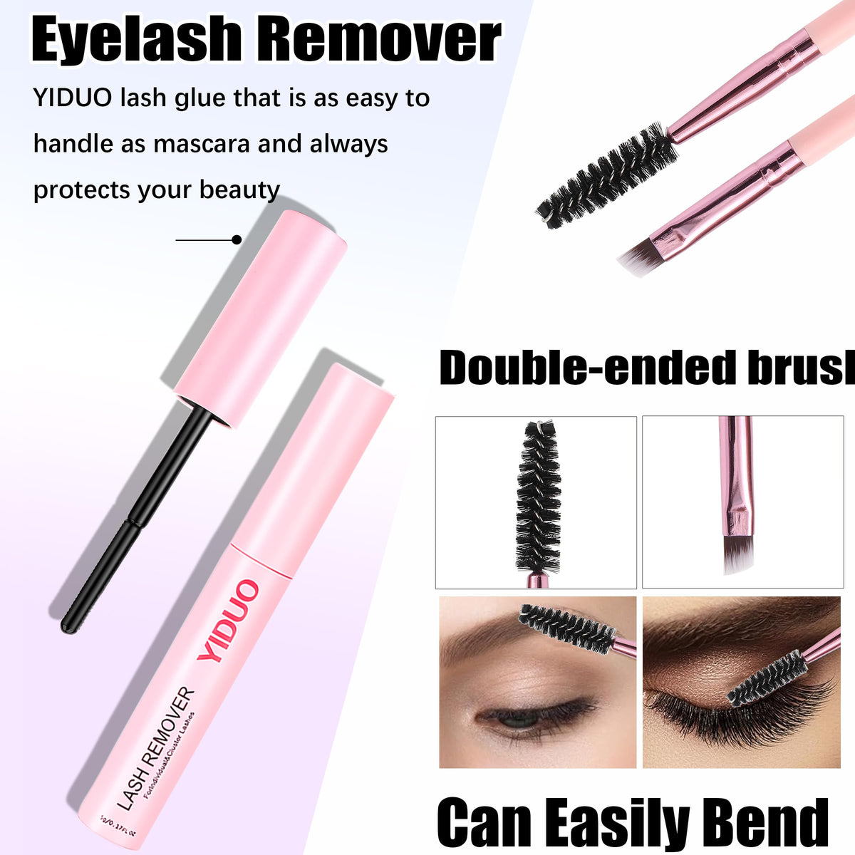 YIDUO beginner guide included supports easy DIY lash extensions.