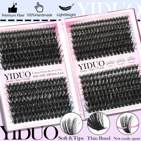 YIDUO precision tweezers place clusters accurately for natural results.