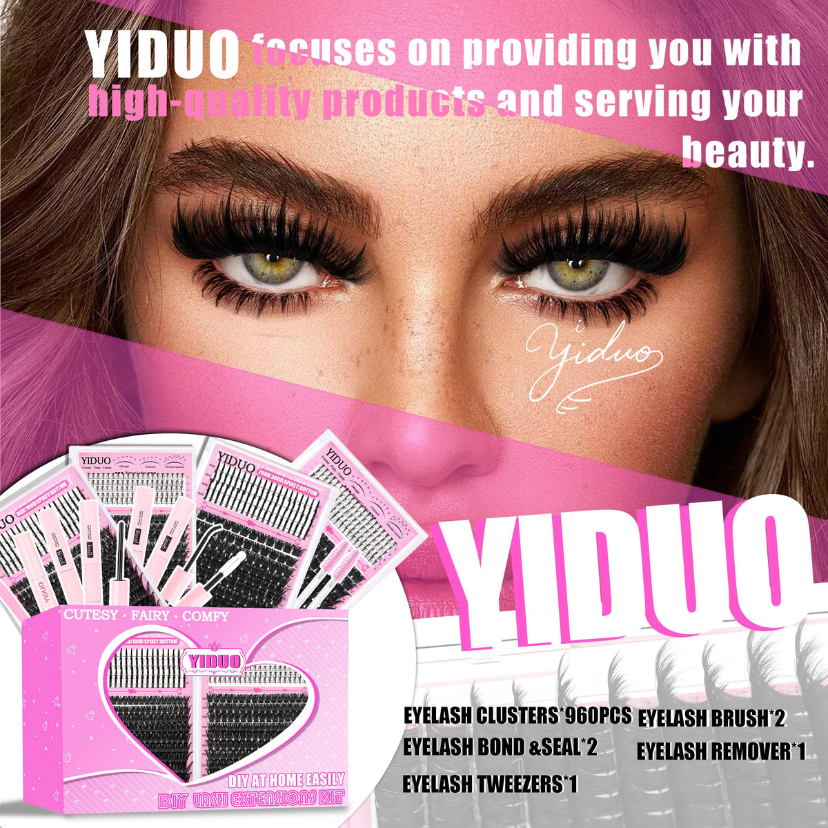 YIDUO application tools with lash clusters for DIY at home use