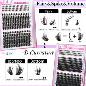 YIDUO manga lash clusters 60D for fuller everyday looks