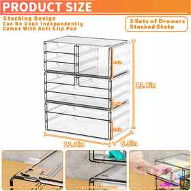 Yieach 10-drawer stackable set keeping small items neatly separated