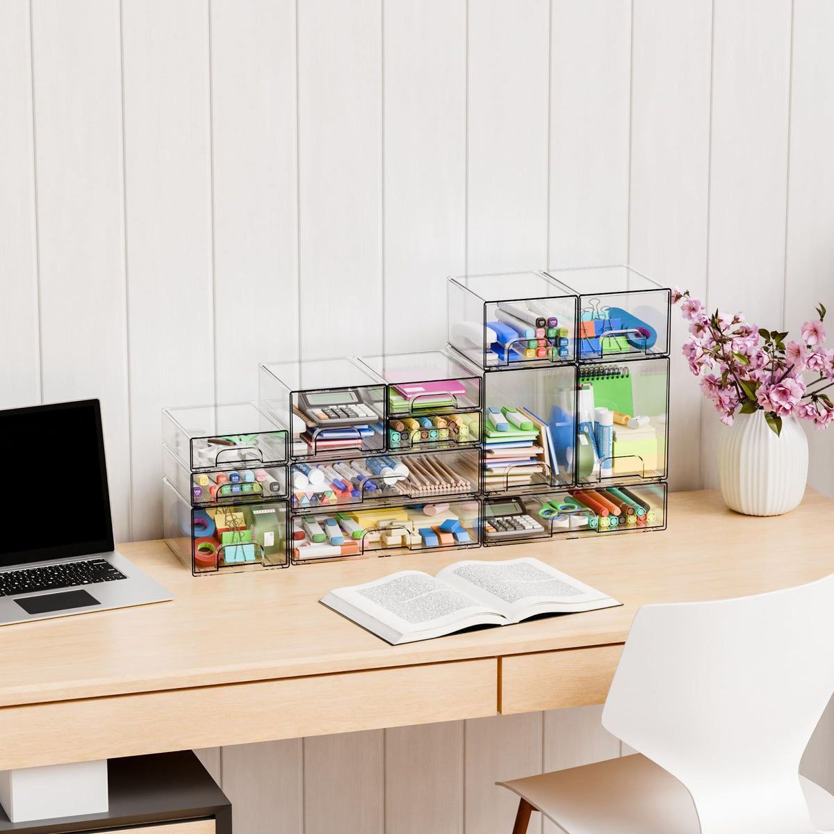 Yieach 2.2-inch tall drawer close-up with smooth pull-out rails