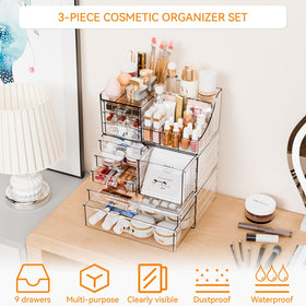 Yieach clear drawer 3 keeps skincare serums within reach