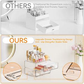 Yieach fits on dresser for skincare and makeup storage
