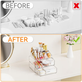 Yieach lipsticks organized in top tier for quick access