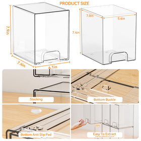 Yieach acrylic drawer organizer shown on a countertop for easy access