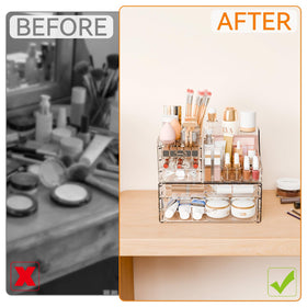 Yieach brush holder compartment organizes tools for quick access