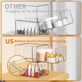 Yieach cabinet organization keeps small items visible and accessible.