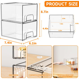 Yieach under-sink setup shows compact storage for cleaning supplies.
