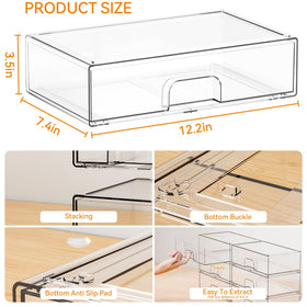 Yieach makeup palettes organizer, shallow bins for lipsticks and shadows.