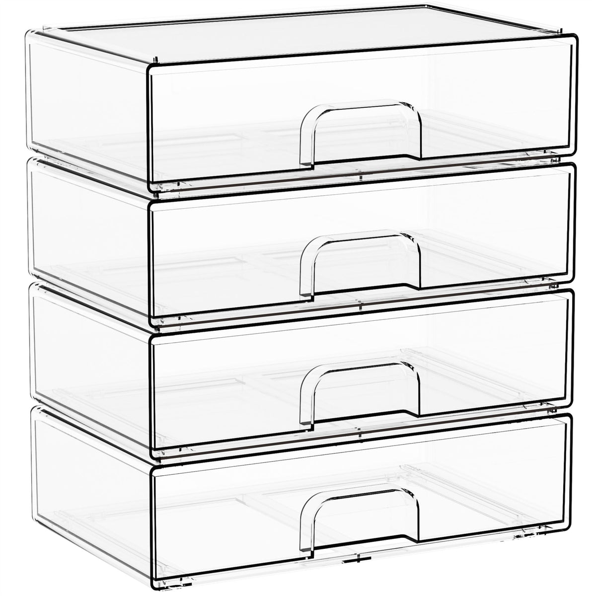 Yieach transparent acrylic storage bin for crafts and accessories