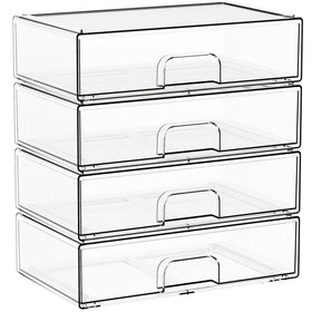 Yieach transparent acrylic storage bin for crafts and accessories