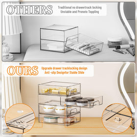 Yieach transparent drawer close-up highlighting quick content visibility