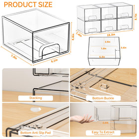 Yieach under-sink storage drawers maximize tight bathroom spaces with clear visibility
