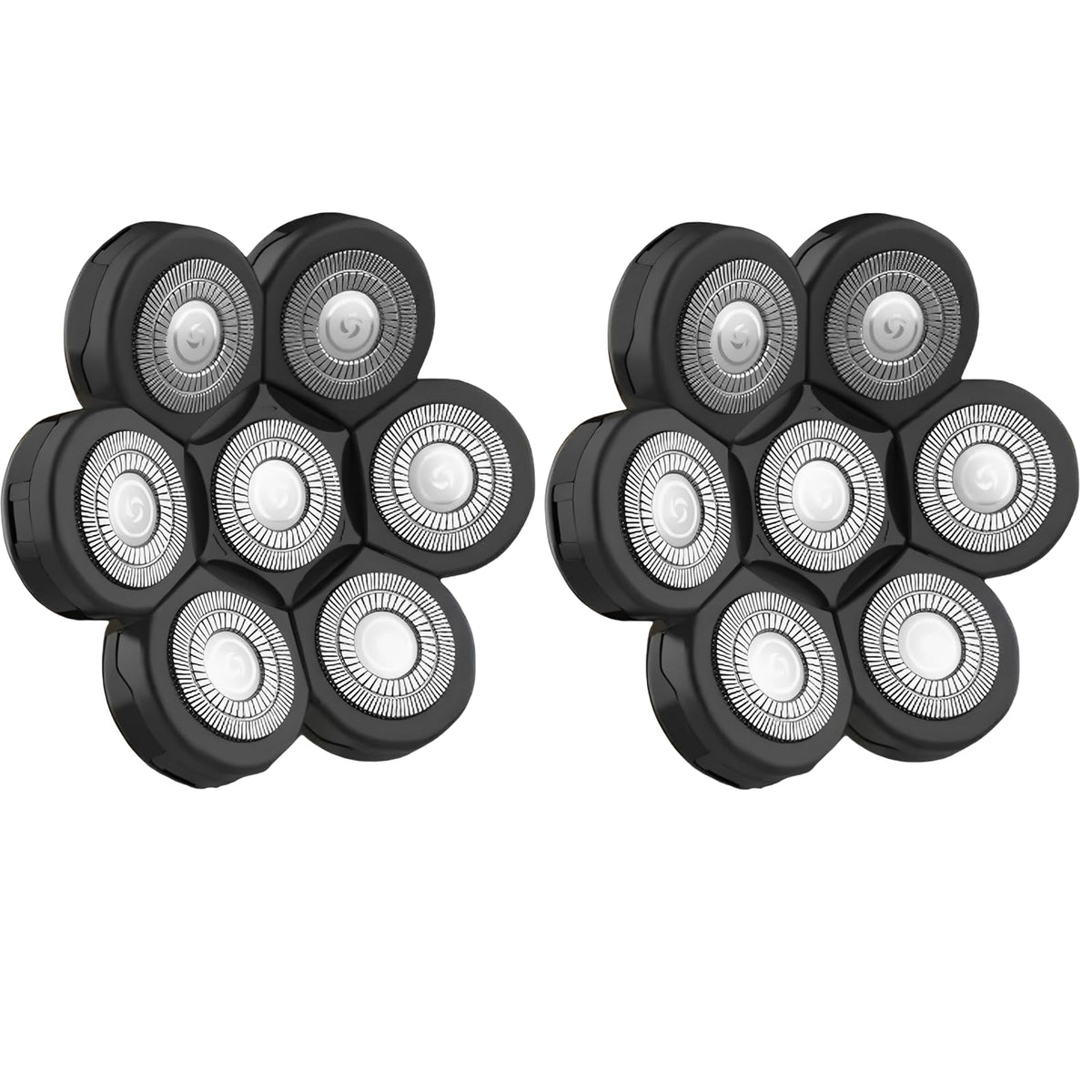 Yieyosd 7D head replacement in a 2-pack for uninterrupted shaving.