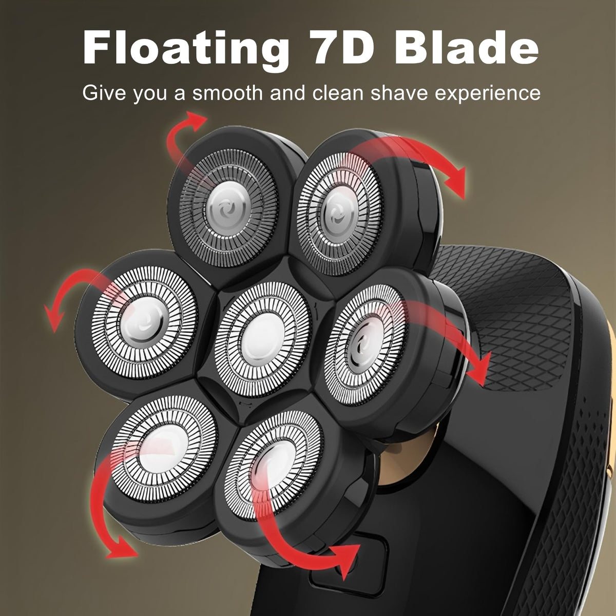 Yieyosd replacement head close‑up showing precision blades for a smooth shave.