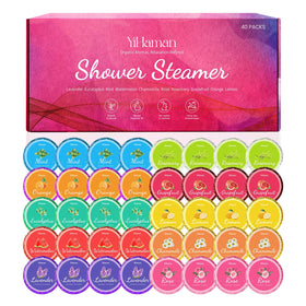 YiHaman shower steamer 40-piece gift box wrapped for freshness.
