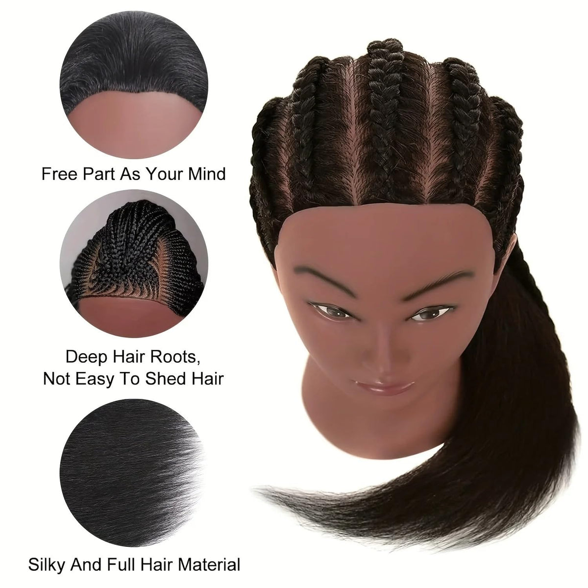 Yiifiulyn 27 inch hair keeps practice sessions realistic and fun.