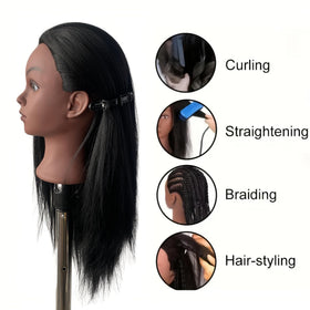 Yiifiulyn mannequin head stand clip included for secure setup.