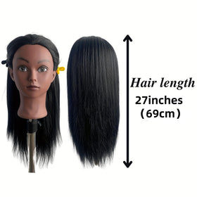 Yiifiulyn synthetic hair mannequin lets easy styling and curling.