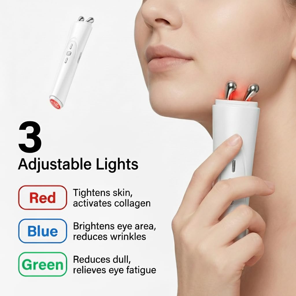 Yiiho Eye Lift Wand green light therapy provides soothing skin support.
