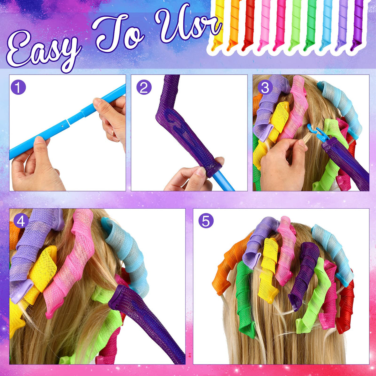 Yilloog complete kit supports DIY styling without heat for flexible looks.