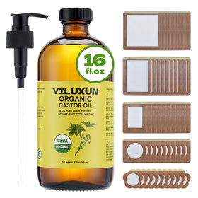 YILUXUN castor oil bottle with pump for easy application