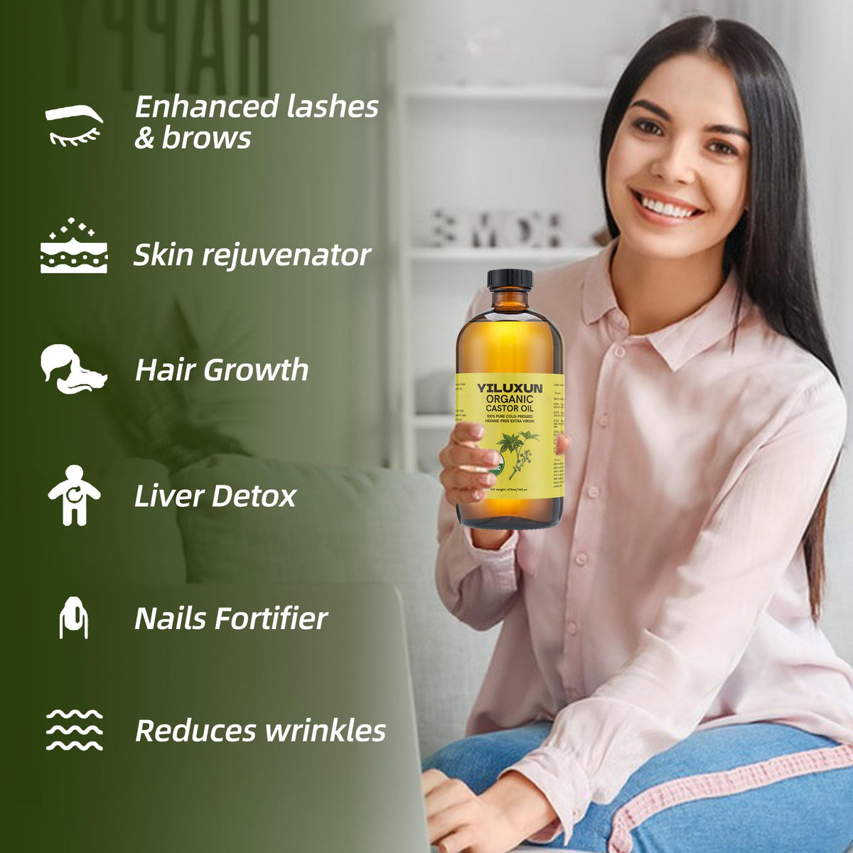 YILUXUN castor oil patches array ready for targeted use