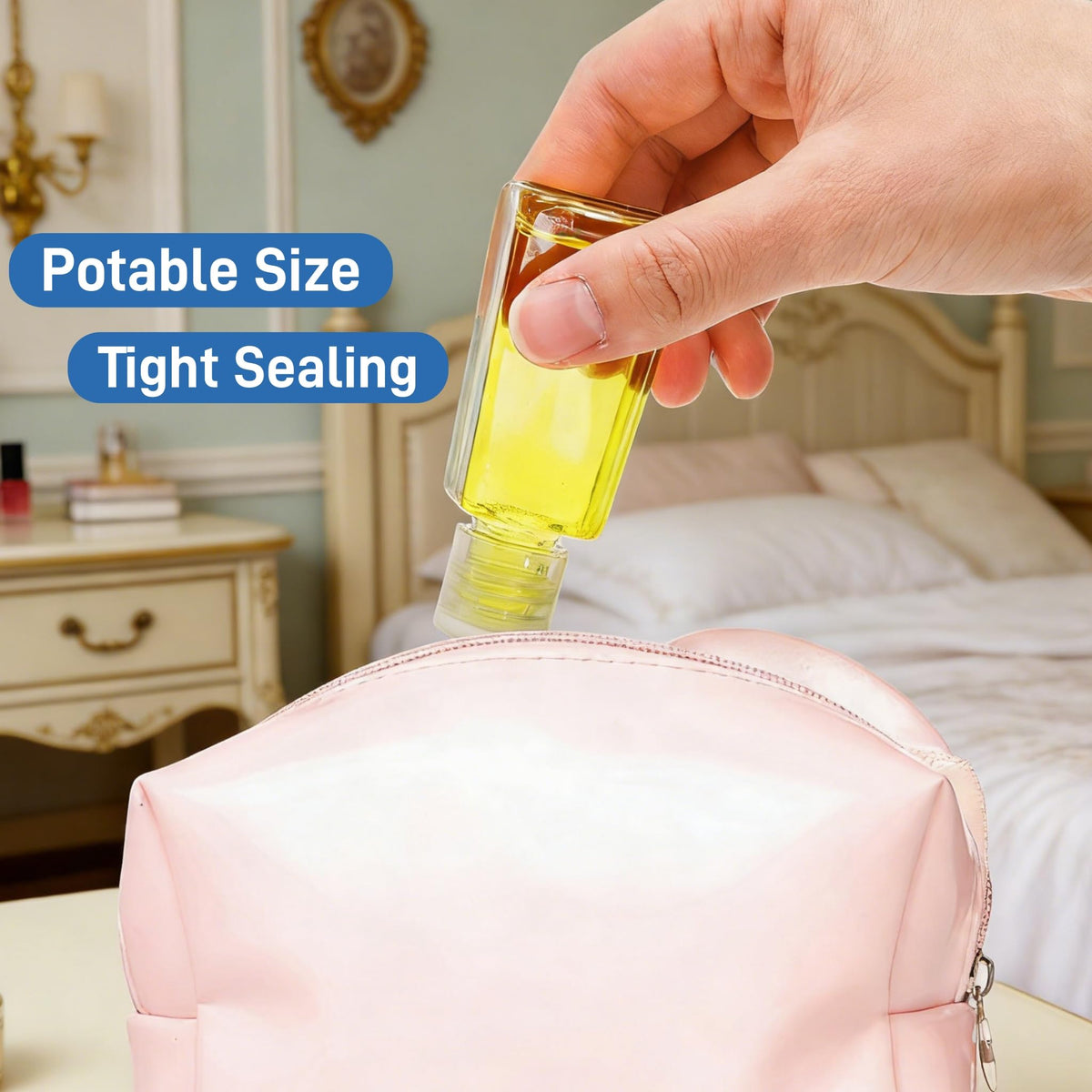 YIMITEE leak proof 1 oz bottle keeps items mess free