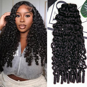 Yimisunny micro pre-looped crochet hair extensions add natural volume.