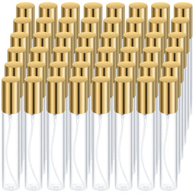 Yinder 25-piece set of 15ml glass refillable bottles in gold for travel
