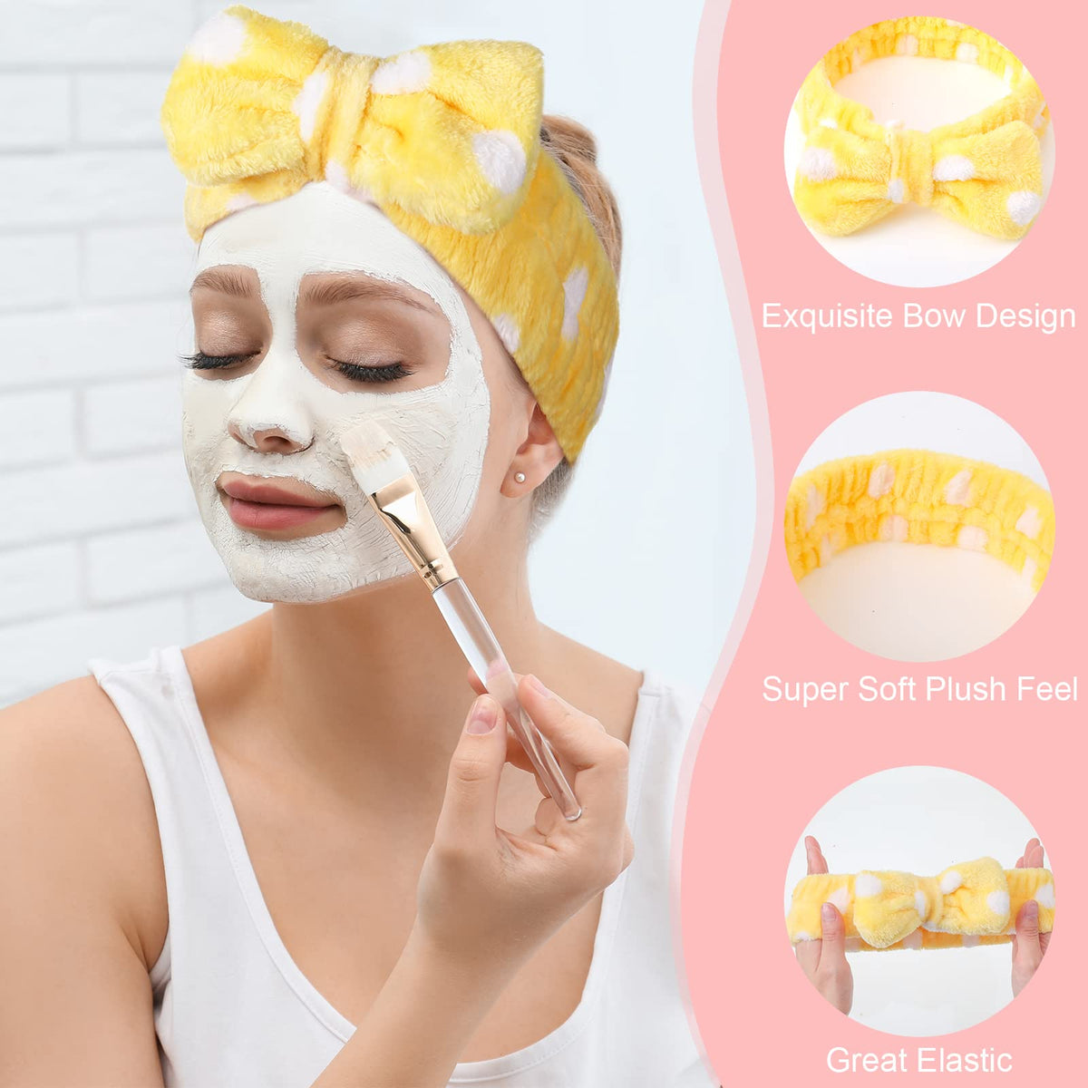 Yinder makeup headband for face cleansing keeps hair away during routines